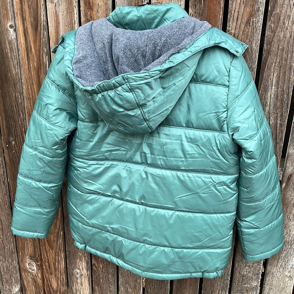 Calvin Klein Puffer Coat Jacket XL Spruce Green Hood Nwt New Ladies CK - Picture 6 of 8